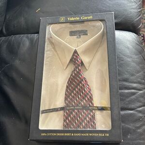 Valerio Garati Dress Shirt and Tie Set. NIB